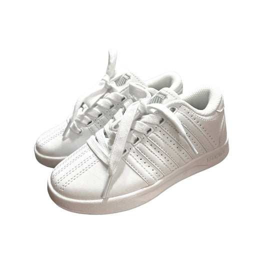 A White Sneakers from K-Swiss in size 5T for neutral. (Front View)