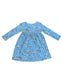 A Blue Long Sleeve Dresses from Cath Kidston in size 3T for girl. (Front View)