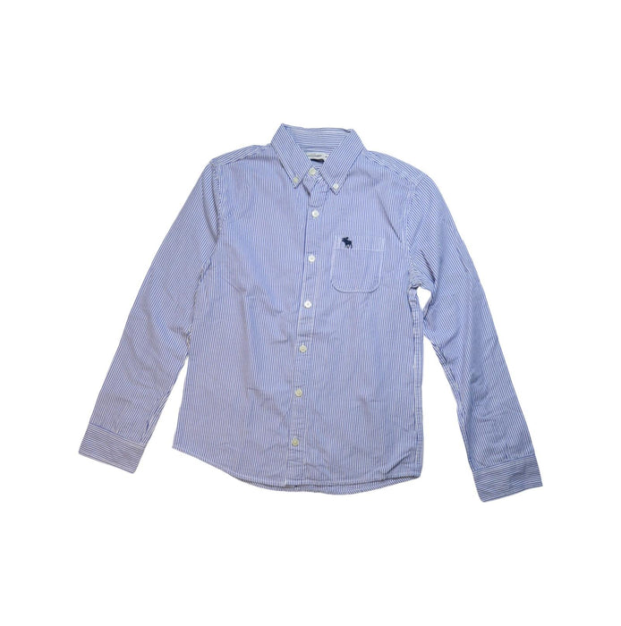 A Blue Long Sleeve Shirts from Abercrombie & Fitch in size 12Y for boy. (Front View)
