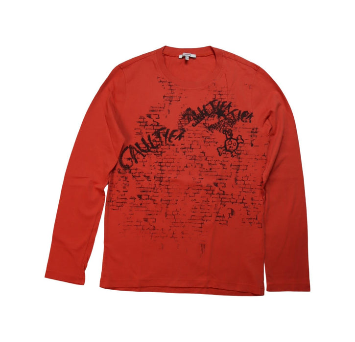 A Red Long Sleeve T Shirts from Junior Gaultier in size 12Y for boy. (Front View)
