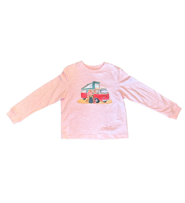 A Pink Long Sleeve T Shirts from Jared.M in size 5T for neutral. (Front View)