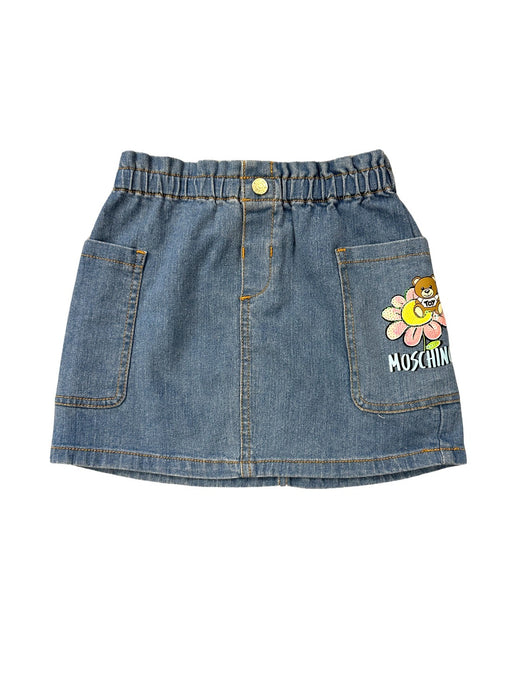 A Blue Short Skirts from Moschino in size 3T for girl. (Front View)