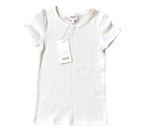 A White Short Sleeve T Shirts from Seed in size 6T for neutral. (Front View)