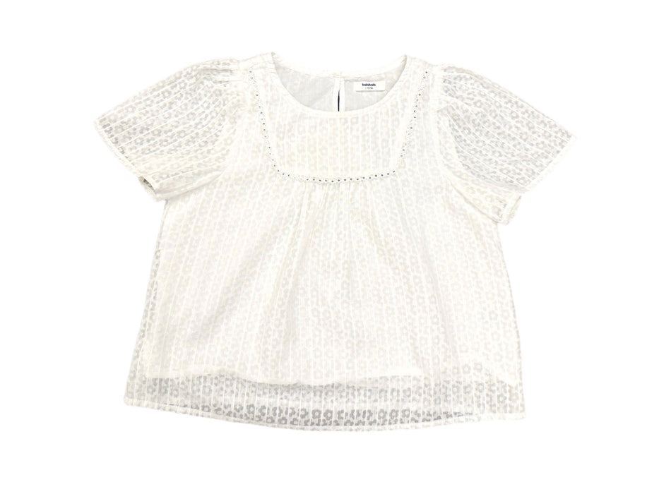 A White Short Sleeve Shirts from Balabala in size 4T for girl. (Front View)