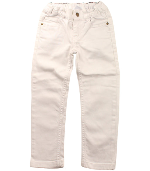 A White Casual Pants from Petit Bateau in size 4T for neutral. (Front View)