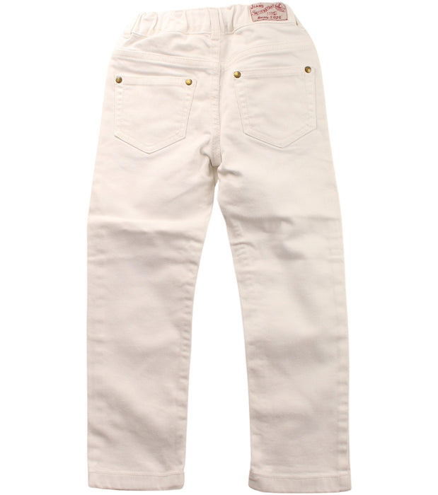 A White Casual Pants from Petit Bateau in size 4T for neutral. (Back View)