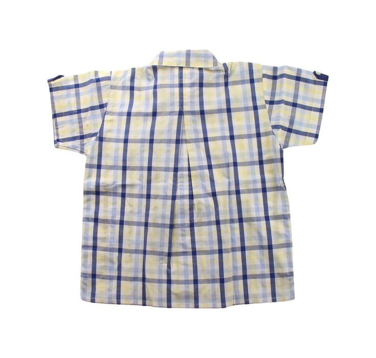 A Blue Short Sleeve Shirts from Pretty Originals in size 5T for boy. (Back View)