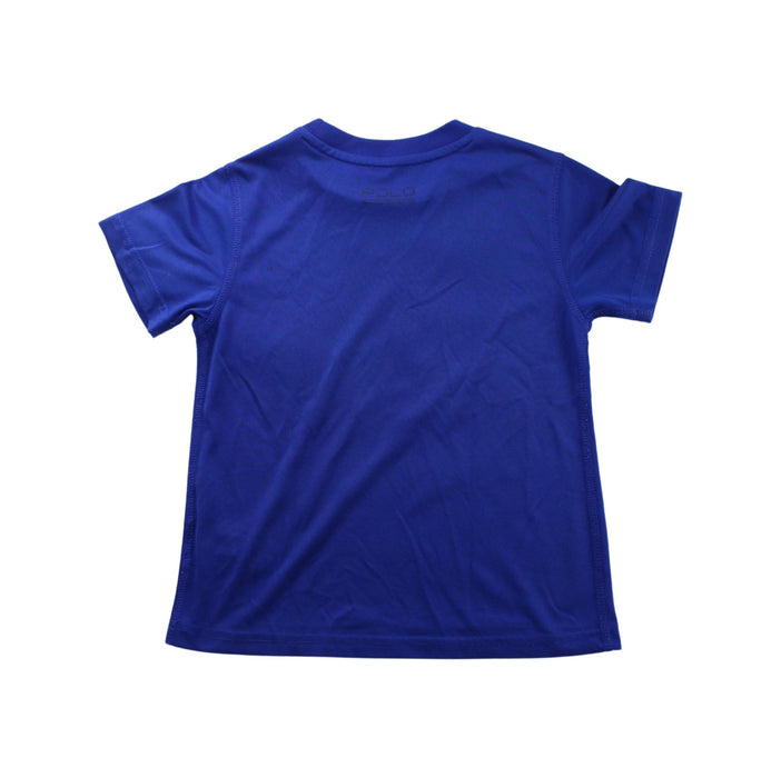 A Blue Short Sleeve T Shirts from Polo Ralph Lauren in size 3T for boy. (Back View)