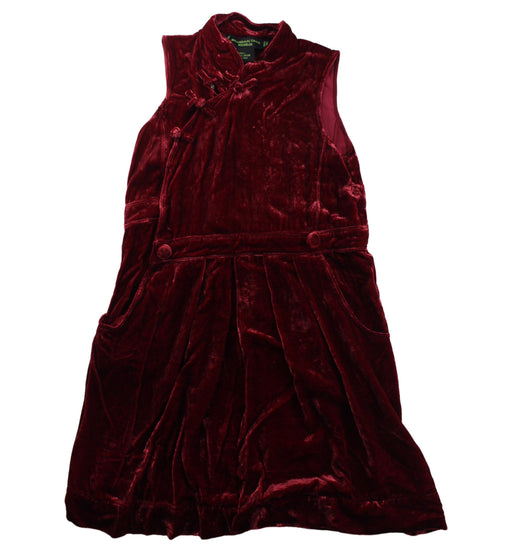A Red Sleeveless Dresses from Shanghai Tang in size 10Y for girl. (Front View)