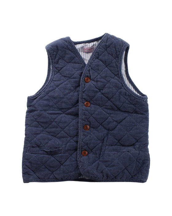 A Blue Outerwear Vests from La Coqueta in size 7Y for boy. (Front View)