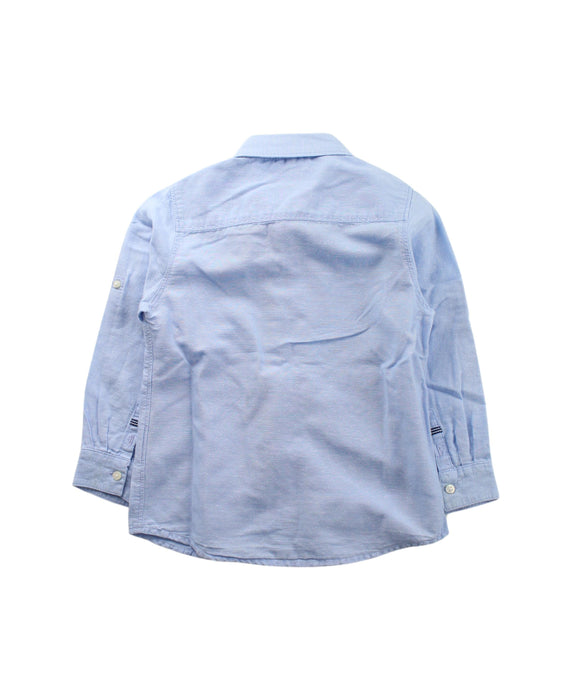 A Blue Long Sleeve Shirts from Mayoral in size 3T for boy. (Back View)