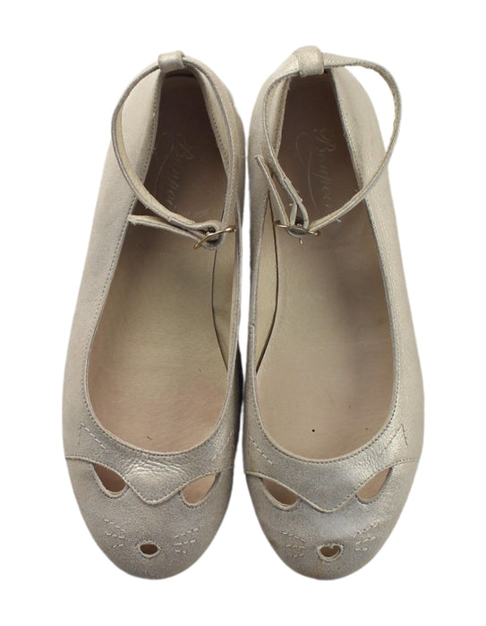 A Beige Flats from Bonpoint in size 9Y for girl. (Back View)