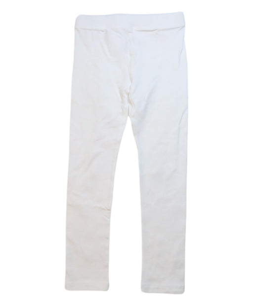 A White Leggings from Crewcuts in size 5T for girl. (Front View)