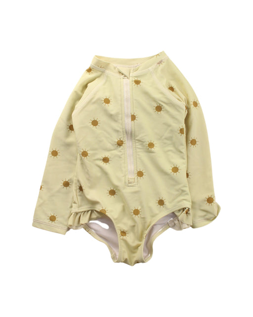 A Yellow Swimsuits from Rylee + Cru in size 18-24M for girl. (Front View)