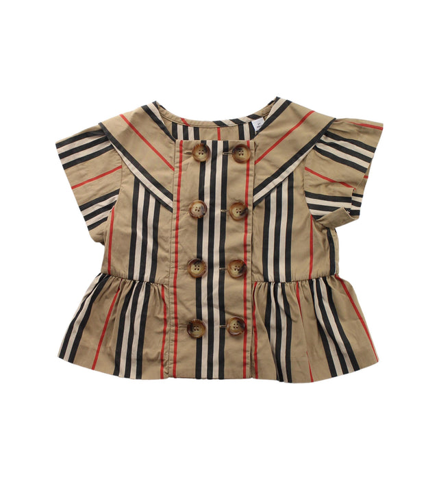 A Multicolour Short Sleeve Tops from Burberry in size 3T for girl. (Front View)