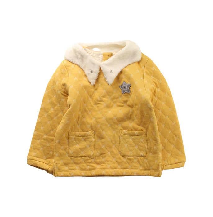 A Yellow Lightweight Jackets from Happyland in size 4T for girl. (Front View)