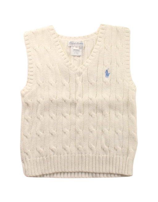 A Beige Sweater Vests from Ralph Lauren in size 12-18M for neutral. (Front View)