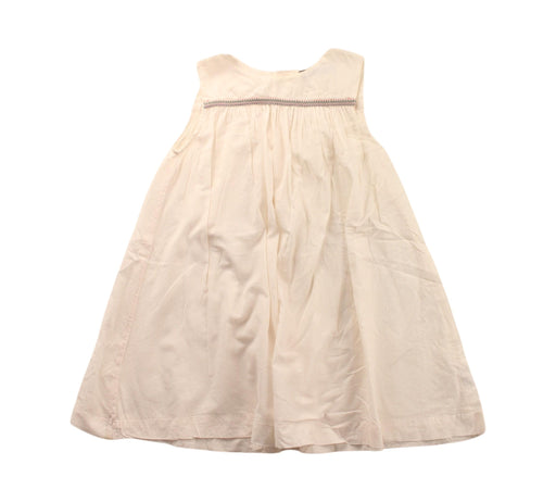 A Beige Sleeveless Dresses from Bout'Chou in size 2T for girl. (Front View)