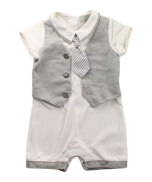 A White Short Sleeve Rompers from Nicholas & Bears in size 6-12M for boy. (Front View)