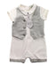 A White Short Sleeve Rompers from Nicholas & Bears in size 6-12M for boy. (Front View)