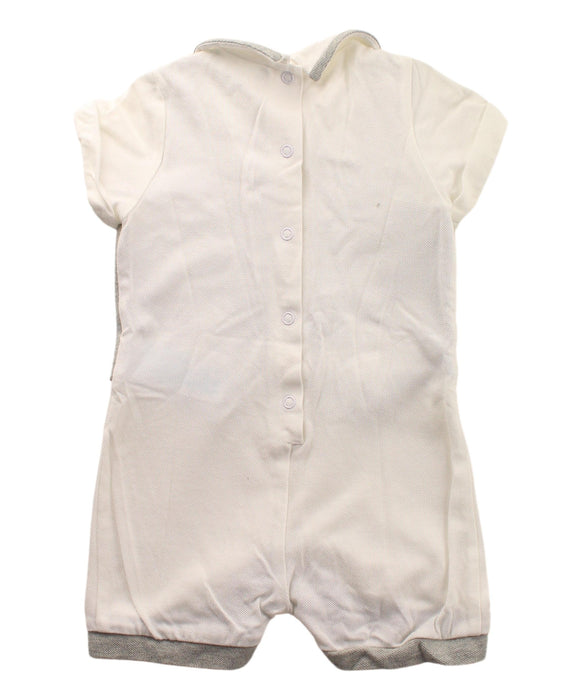 A White Short Sleeve Rompers from Nicholas & Bears in size 6-12M for boy. (Back View)