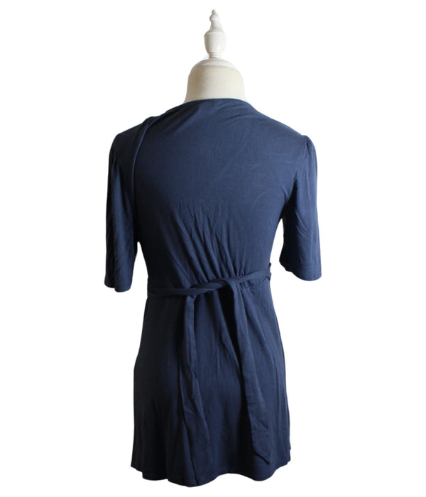 A Navy Short Sleeve Dresses from Isabella Oliver in size M for maternity. (Back View)