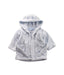 A Blue Bathrobes from The Little White Company in size 0-3M for neutral. (Front View)