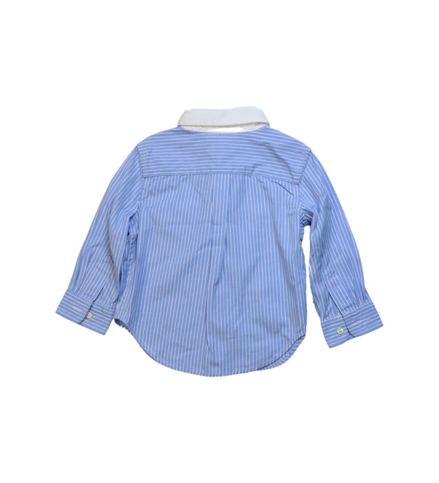 A Blue Long Sleeve Shirts from Polo Ralph Lauren in size 6-12M for boy. (Back View)
