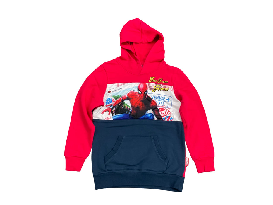 A Red Hooded Sweatshirts from Marvel in size 12Y for boy. (Front View)