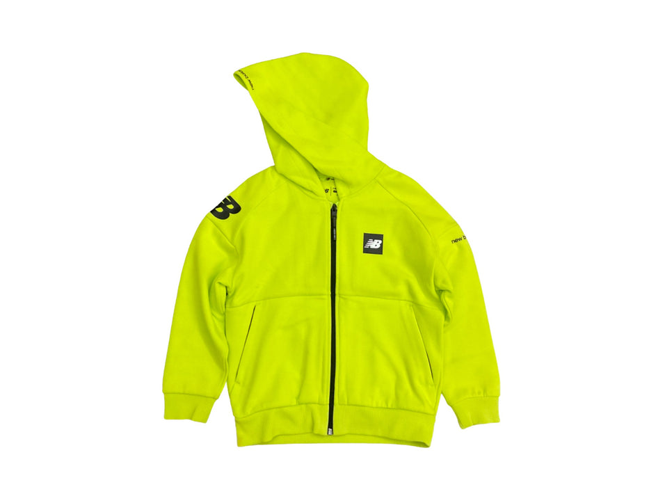 A Yellow Lightweight Jackets from New Balance in size 7Y for neutral. (Front View)