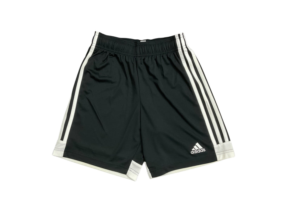 A Black Active Shorts from Adidas in size 11Y for boy. (Front View)