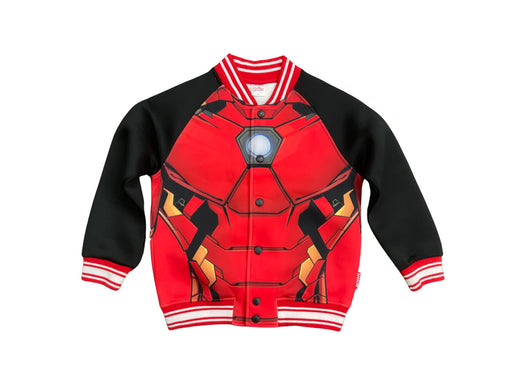 A Red Lightweight Jackets from Marvel in size 10Y for boy. (Front View)