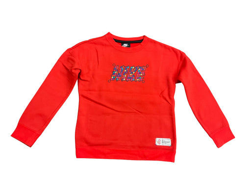 A Red Crewneck Sweatshirts from Nike in size 12Y for boy. (Front View)