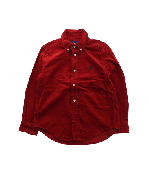 A Red Long Sleeve Shirts from Ralph Lauren in size 5T for boy. (Front View)