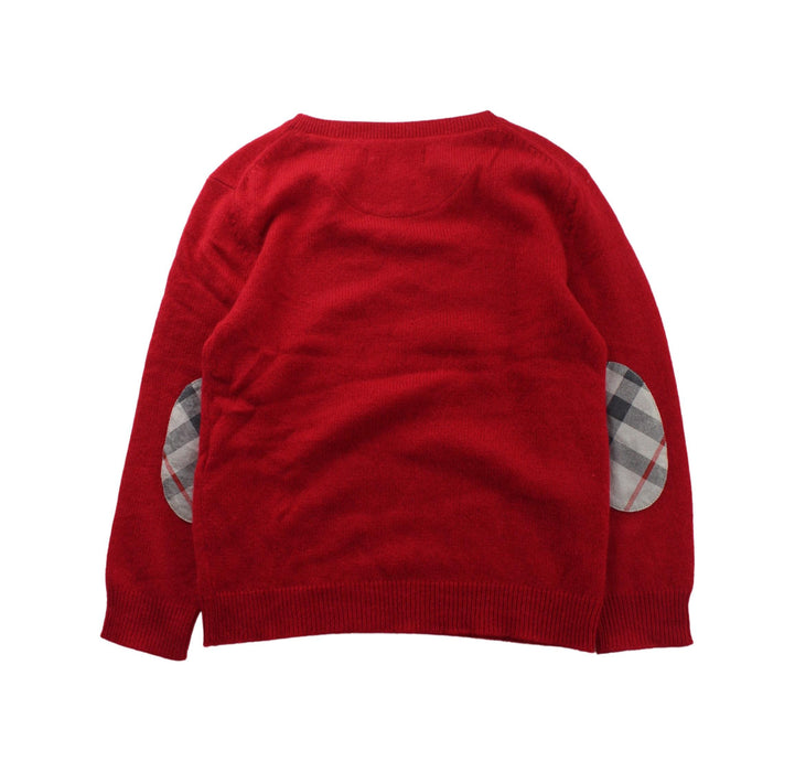 A Red Knit Sweaters from Burberry in size 6T for boy. (Back View)