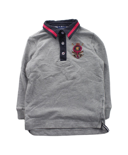 A Grey Long Sleeve Polos from Nicholas & Bears in size 4T for boy. (Front View)