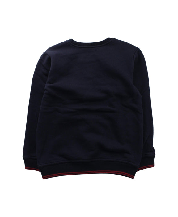 A Blue Crewneck Sweatshirts from IKKS in size 6T for boy. (Back View)