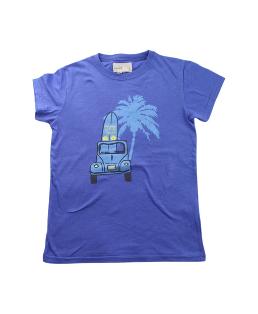 A Blue Short Sleeve T Shirts from Arsène et les pipelettes in size 6T for girl. (Front View)