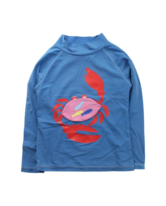 A Blue Rash Guards from Seed in size 4T for girl. (Front View)