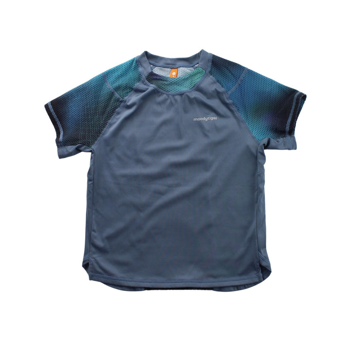 A Grey Short Sleeve T Shirts from Moody Tiger in size 5T for boy. (Front View)