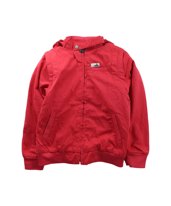 A Red Lightweight Jackets from Mini Shatsu in size 5T for neutral. (Front View)