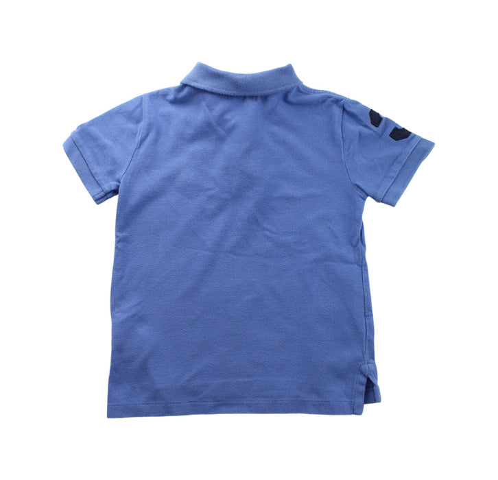 A Blue Short Sleeve Polos from Polo Ralph Lauren in size 4T for boy. (Back View)