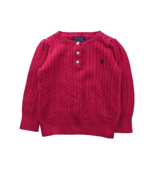 A Pink Knit Sweaters from Polo Ralph Lauren in size 2T for boy. (Front View)