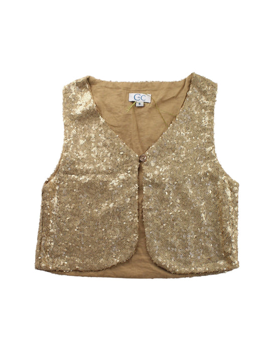 A Gold Suit Vests from CdeC in size 8Y for girl. (Front View)