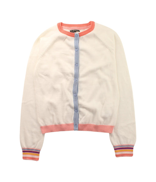 A White Cardigans from Velveteen in size 10Y for girl. (Front View)