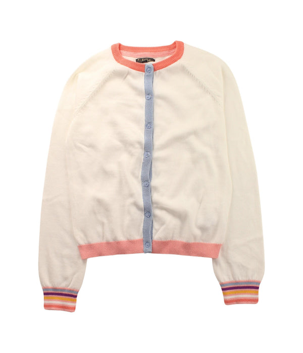 A White Cardigans from Velveteen in size 10Y for girl. (Front View)