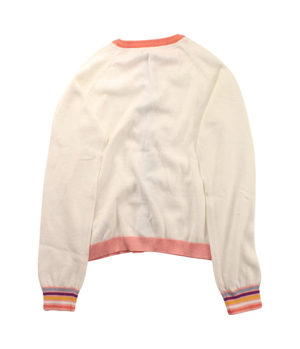 A White Cardigans from Velveteen in size 10Y for girl. (Back View)