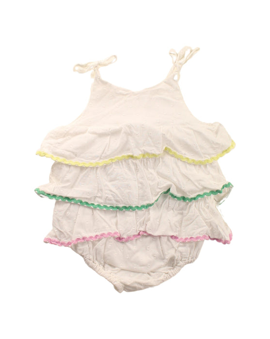 A White Sleeveless Bodysuits from Seed in size 3-6M for girl. (Back View)