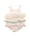 A White Sleeveless Bodysuits from Seed in size 3-6M for girl. (Back View)