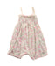 A White Sleeveless Rompers from Petit Bateau in size 3-6M for girl. (Front View)